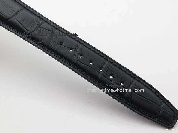 MIROTIME 0401 Casual Portuguese IW371405 ZF 1:1 Best Edition SS White Dial Silver Markers On Black Leather Strap A 7305